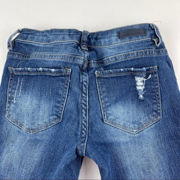 Denim Couture Red Jeans Womens 0 Blue Denim Distressed - Picture 9 of 11